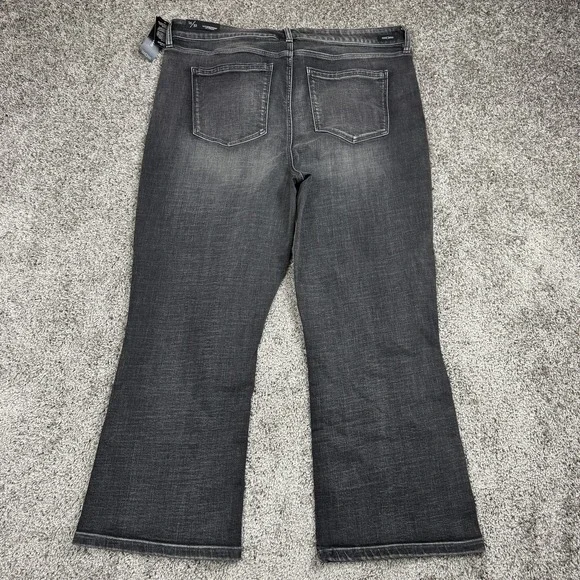 Liverpool Jeans Womens 16/33 Gray Cropped Flare Stretch Denim Chic NEW - Picture 2 of 16